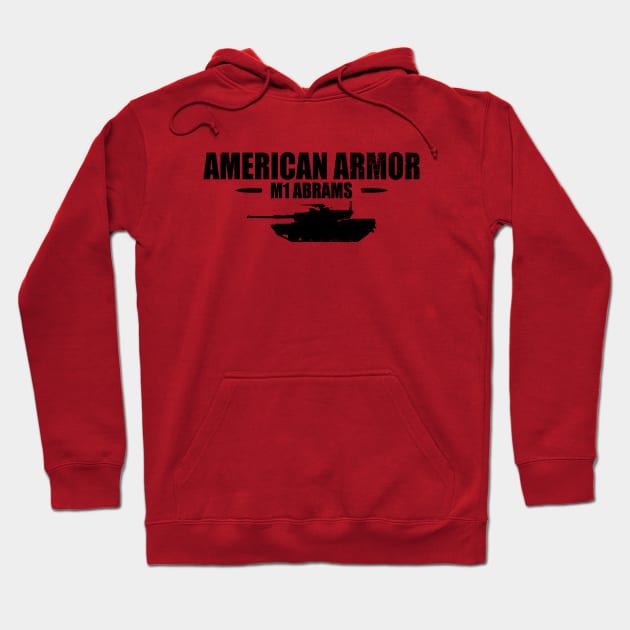 M1 Abrams Tank (distressed) Hoodie by TCP